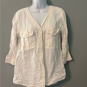 Orvis Women's Off-White Button-Down Shirt